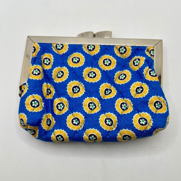 Vera Bradley Riviera Blue Kiss Lock Coin Purse 2008 - Picture 4 of 6